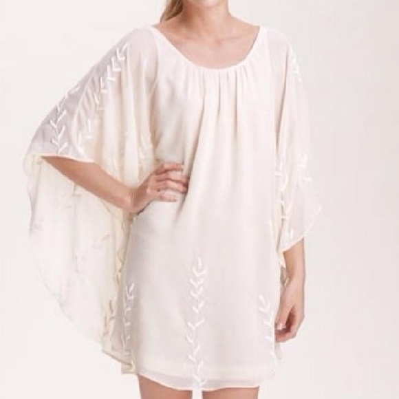 Free People Dresses & Skirts - Cream Beaded Cape Dress by Free People